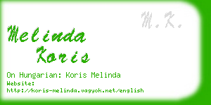 melinda koris business card